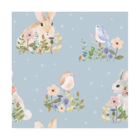Trademark Fine Art Jenaya Jackson 'Spring Sentiments Pattern VIA' Canvas Art, 24x24 WAP11083-C2424GG